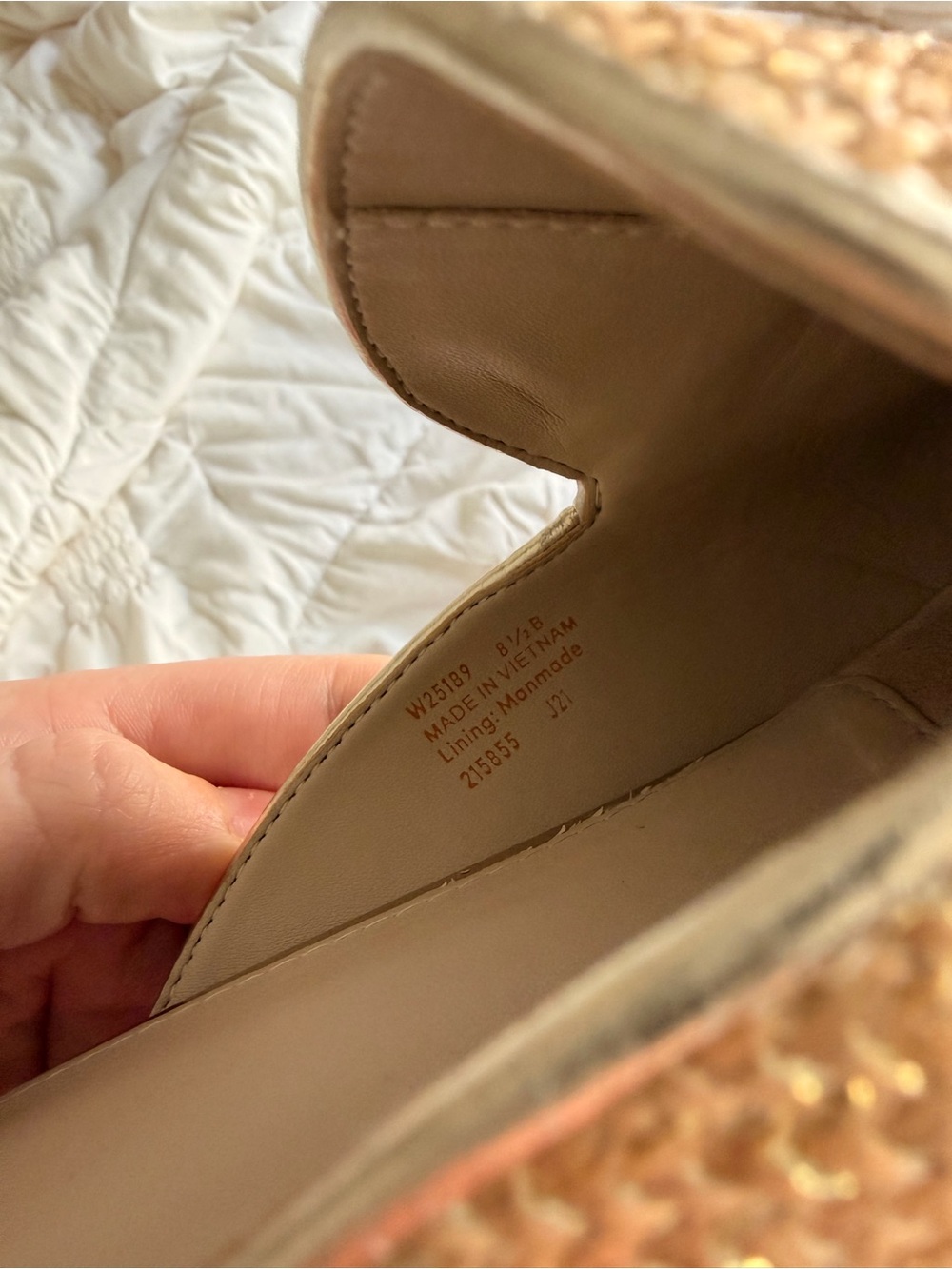 Cole Haan Tan Raffia Pointed-Toe Mule Slides - Picture 5 of 6